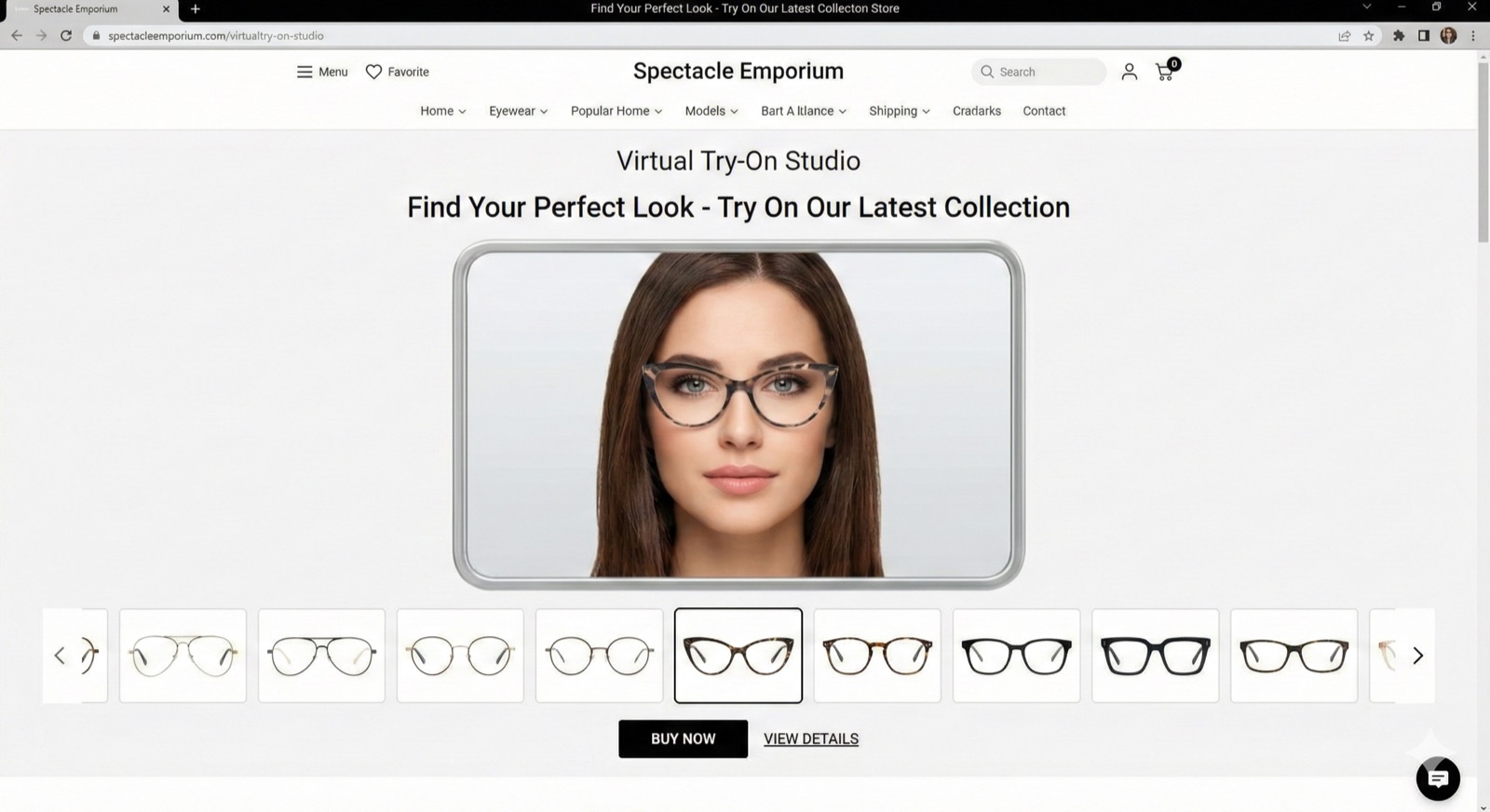 Virtual try-on applicatie screenshot 1